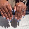 Blue nail design